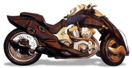Apache Warrior Motorcycle side view with white background