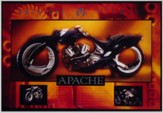 Apache Warrior Motorcycle poster